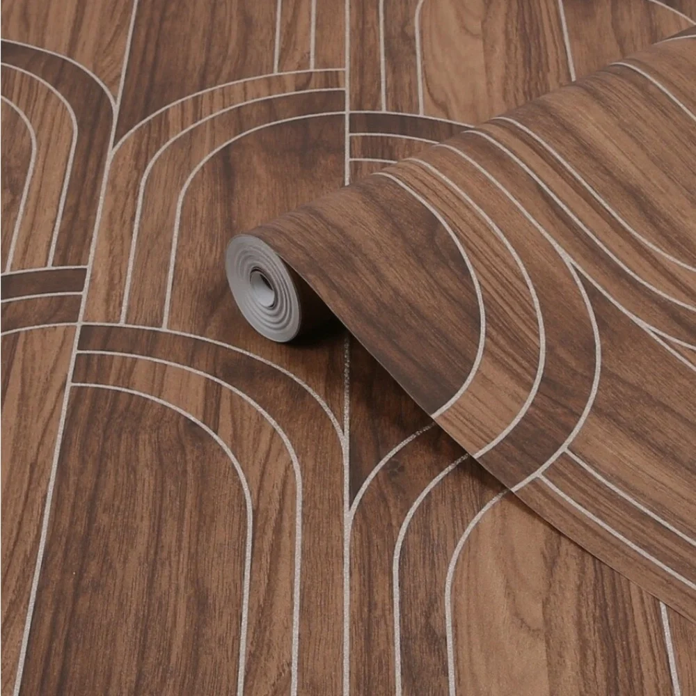 New Modella Wood Walnut Paste the Wall Wallpaper - 2 rolls